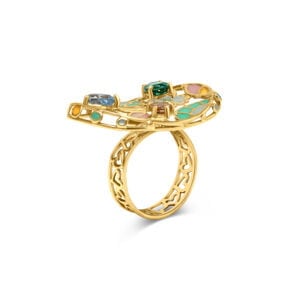 4 Candied Jewels Gold Ring - Candied Jewels Gold Ring - Thumbnail Image 1