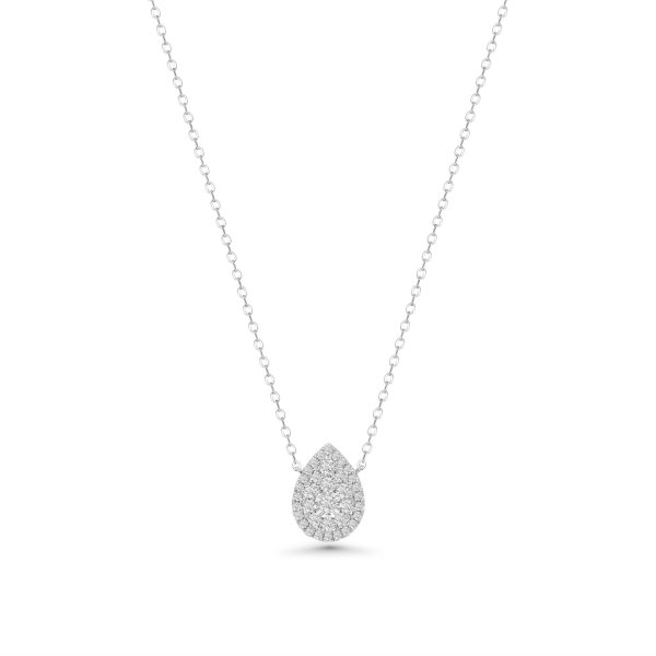 Illuminate Pear Double Halo Necklace 1/2 CT TW - Rupali Adani Fine Jewellery