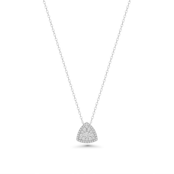 Illuminate Trillion Double Halo Necklace 1/4 CT TW - Rupali Adani Fine Jewellery