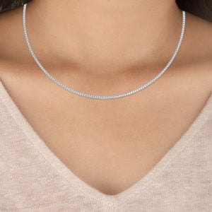 Riviera Four Prong Natural Diamond Tennis Necklace - Rupali Adani Fine Jewellery