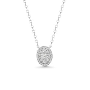 Illuminate Oval Natural Diamond Necklace